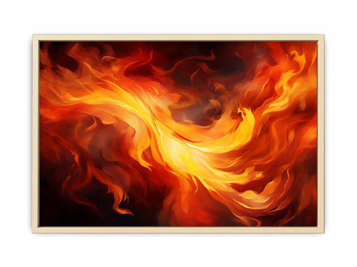Fire Abstract Art framed Print