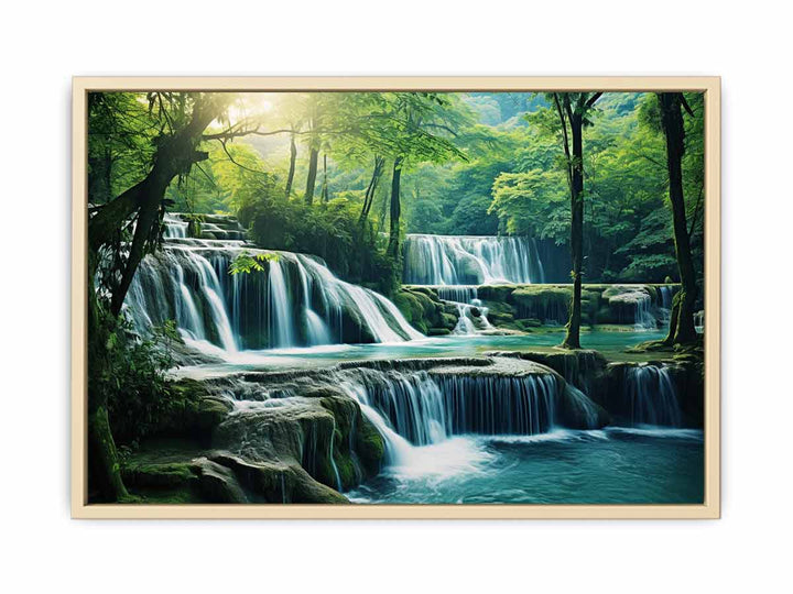 Luxury Waterfall Art framed Print