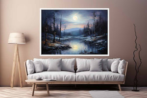Moonlight Oil Painting Art Print