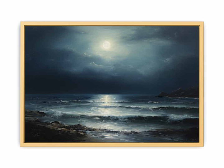Moonlight Oil Painting Art framed Print