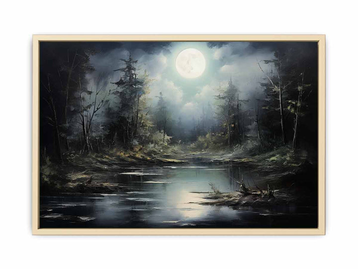Moonlight Painting framed Print