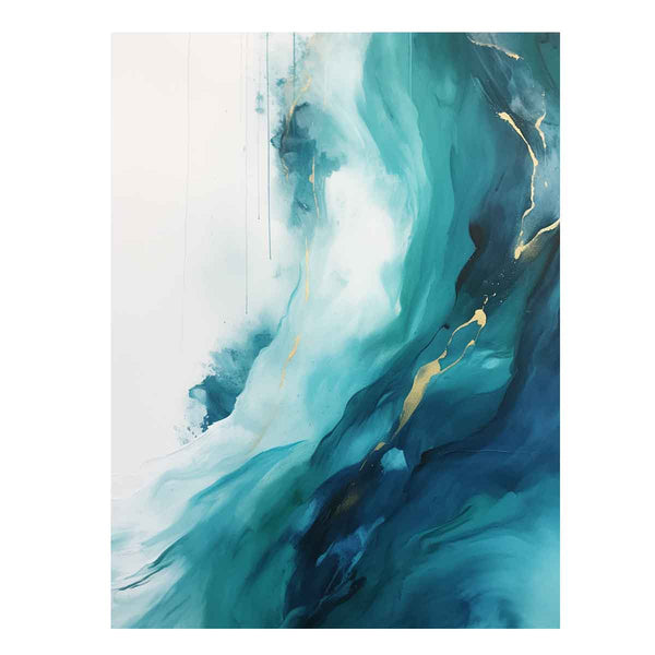 Teal Abstract Art