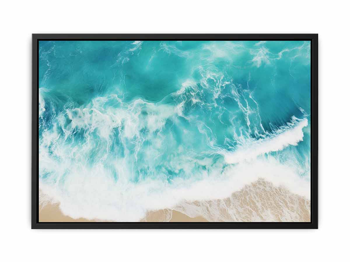 Teal Ocean Art  canvas Print