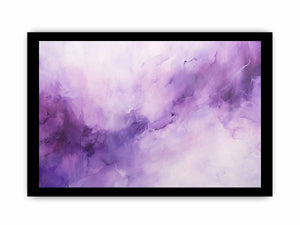 Lavender purple abstract canvas art for dreamy bedroom wall decor.