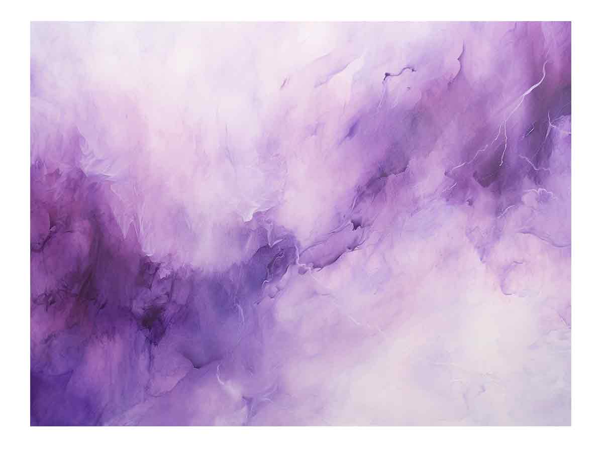 Lavender purple abstract canvas art for dreamy bedroom wall decor.