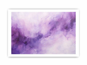 Lavender purple abstract canvas art for dreamy bedroom wall decor.