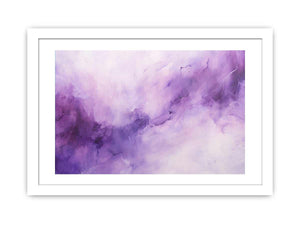 Lavender purple abstract canvas art for dreamy bedroom wall decor.