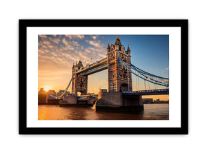 Sunset Tower Bridge canvas art for modern living room decor.