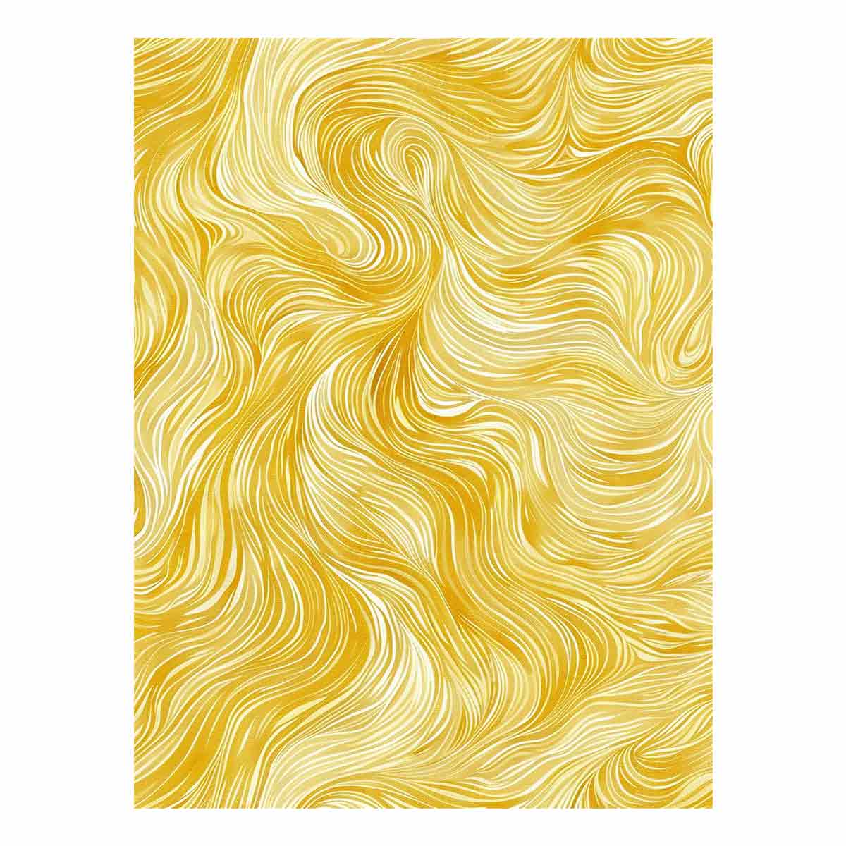 Golden abstract line pattern canvas art for bright modern bedroom decor.