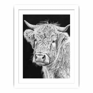 Henrietta The Highland Cow Streched canvas