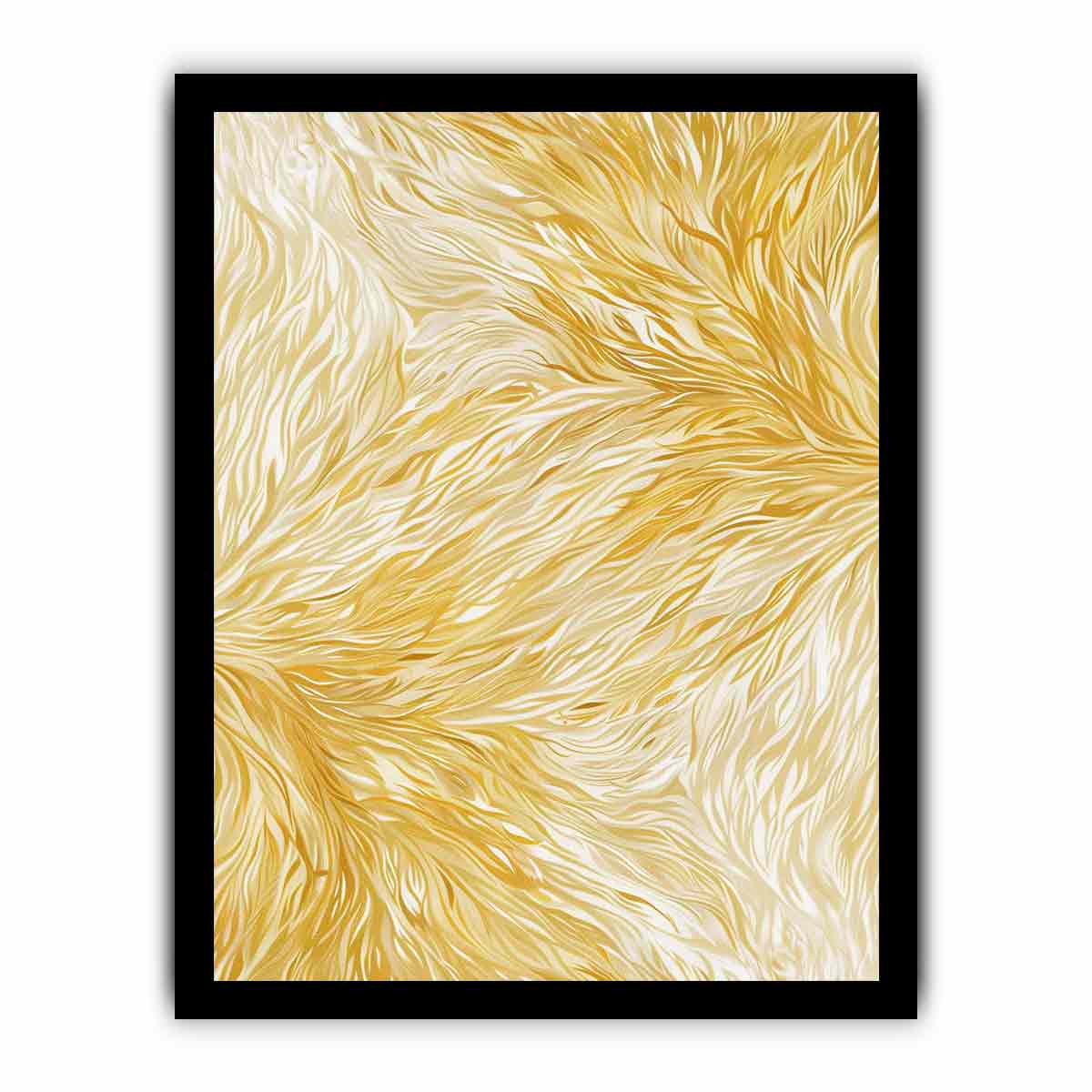Elegant gold feather pattern canvas art for calm luxury bedroom or hallway decor.