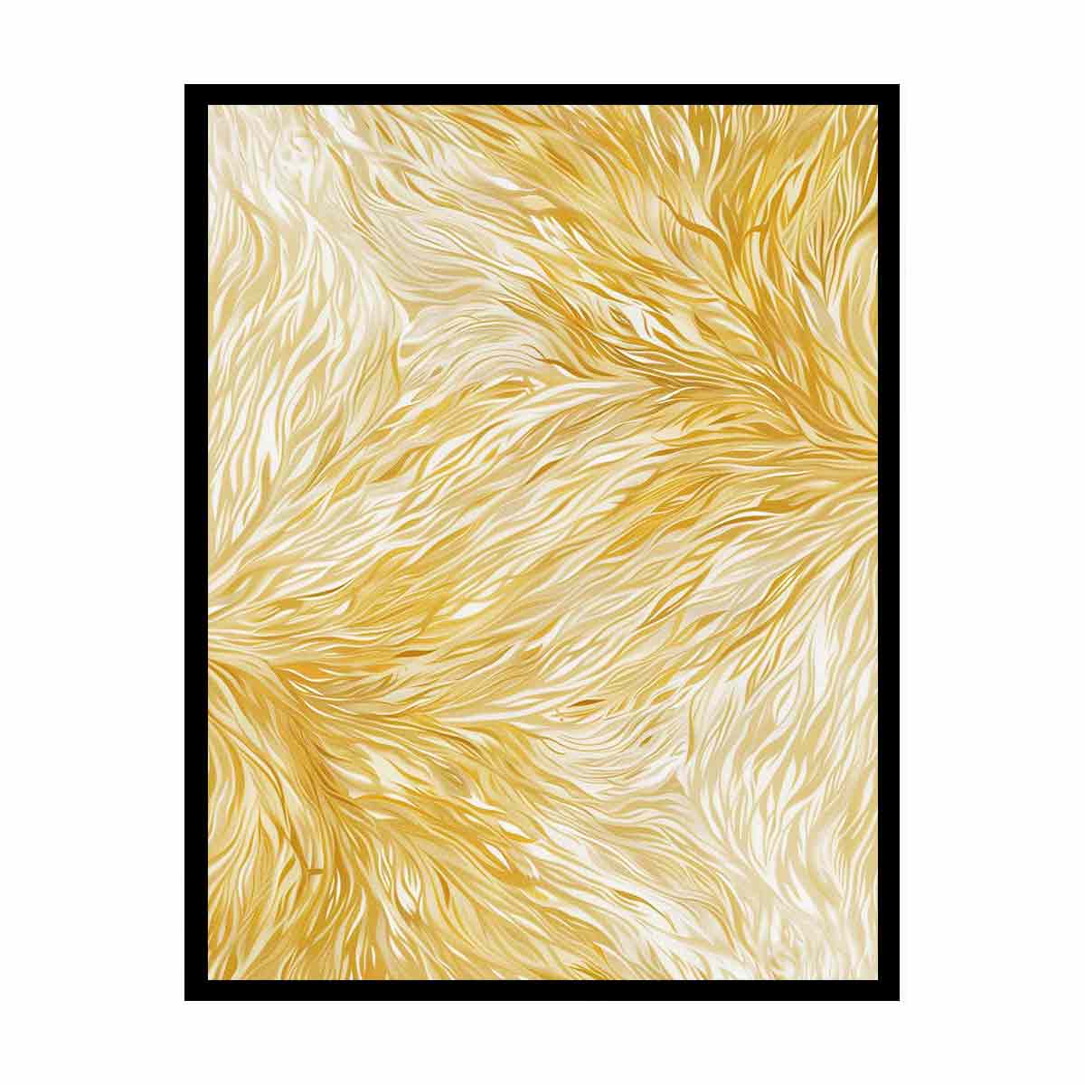 Elegant gold feather pattern canvas art for calm luxury bedroom or hallway decor.
