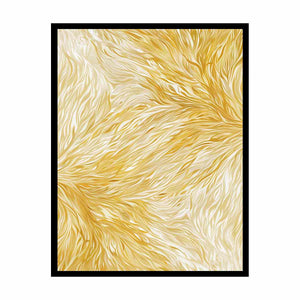 Elegant gold feather pattern canvas art for calm luxury bedroom or hallway decor.