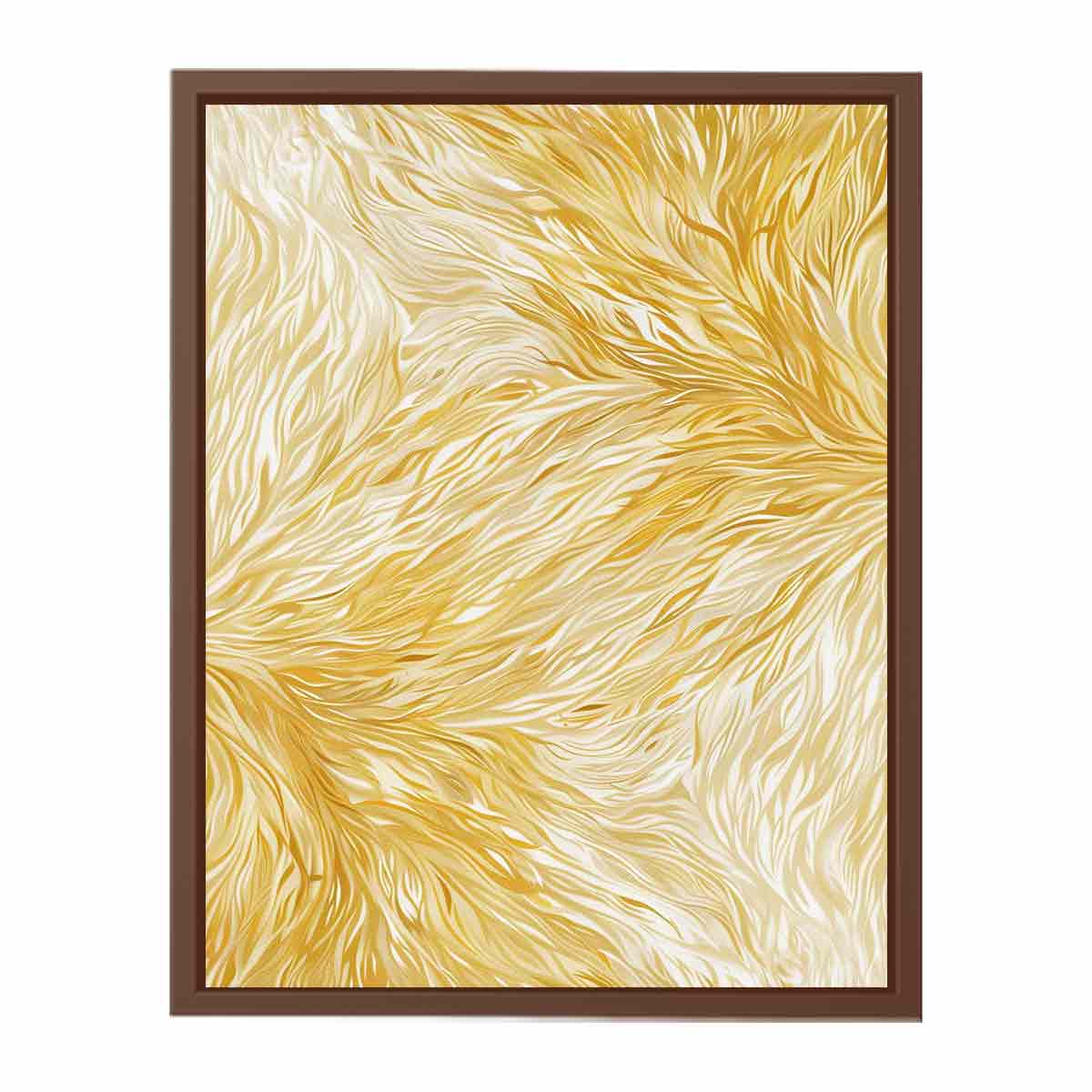 Elegant gold feather pattern canvas art for calm luxury bedroom or hallway decor.