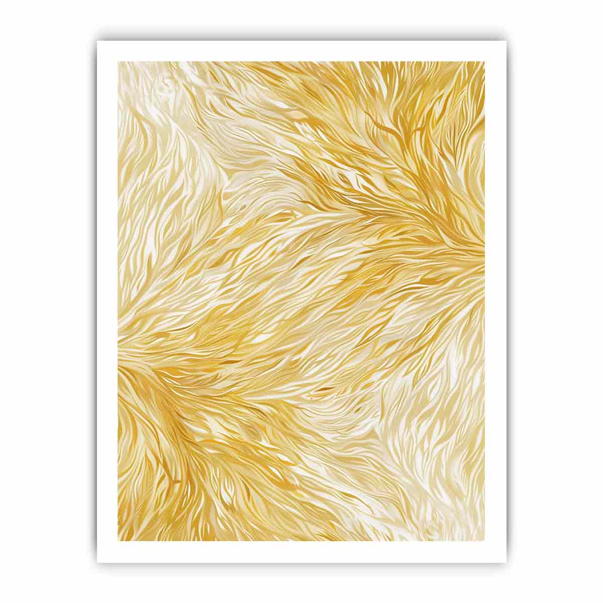 Elegant gold feather pattern canvas art for calm luxury bedroom or hallway decor.