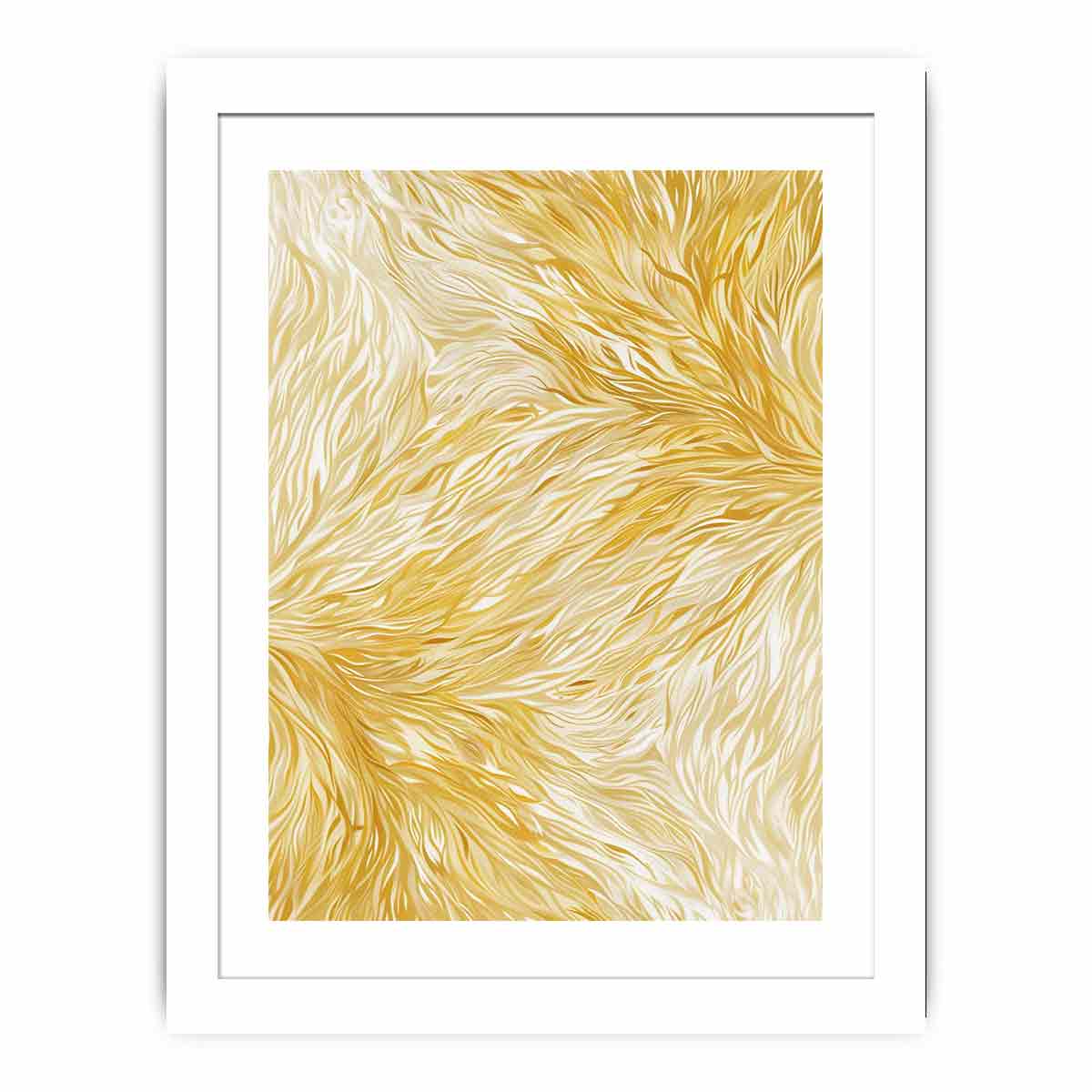 Elegant gold feather pattern canvas art for calm luxury bedroom or hallway decor.