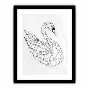 Diamond Swan  Art Print