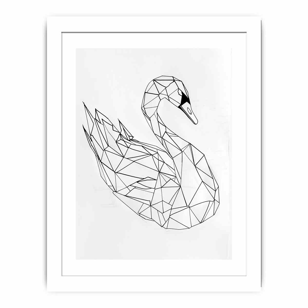 Diamond Swan Streched canvas
