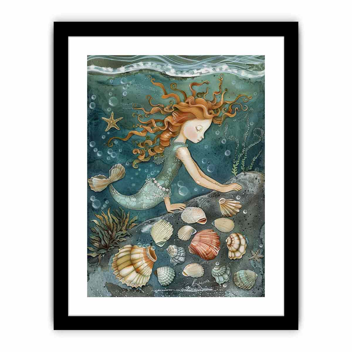 Collecting Shells  Art Print