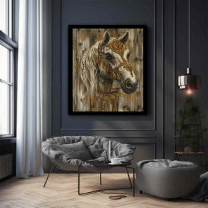 Ornate White Horse