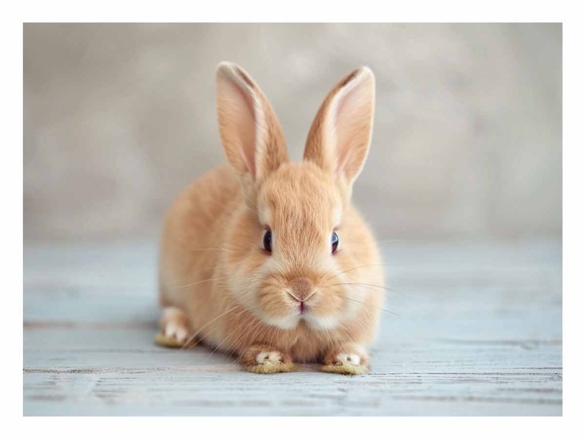 Soft bunny canvas print for cute nursery and kids room wall decor.