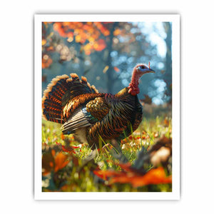 Wild turkey photography for modern living room decor with premium canvas art style.