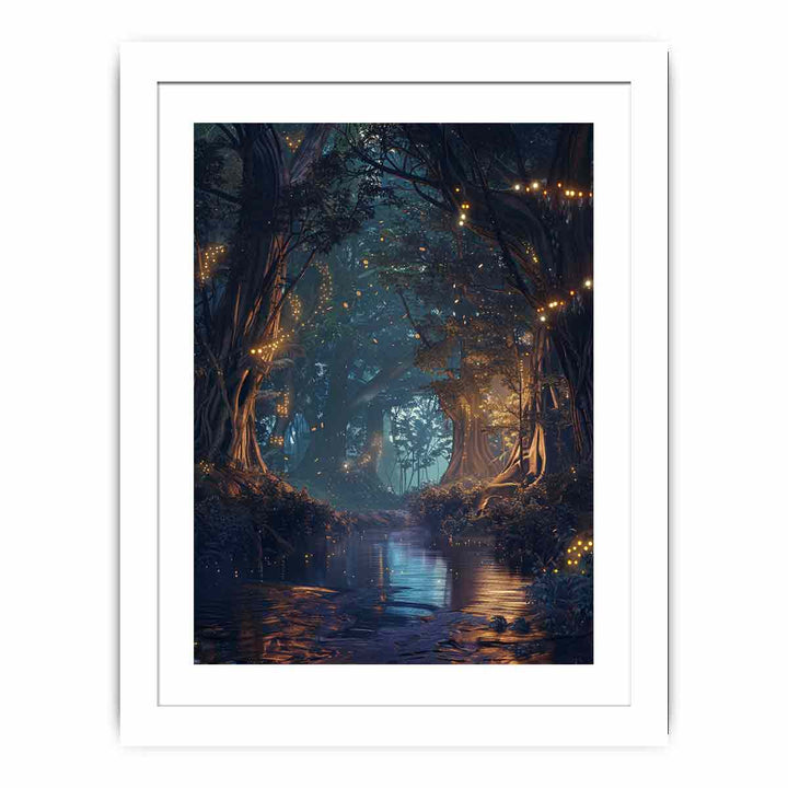 3D Forest Streched canvas