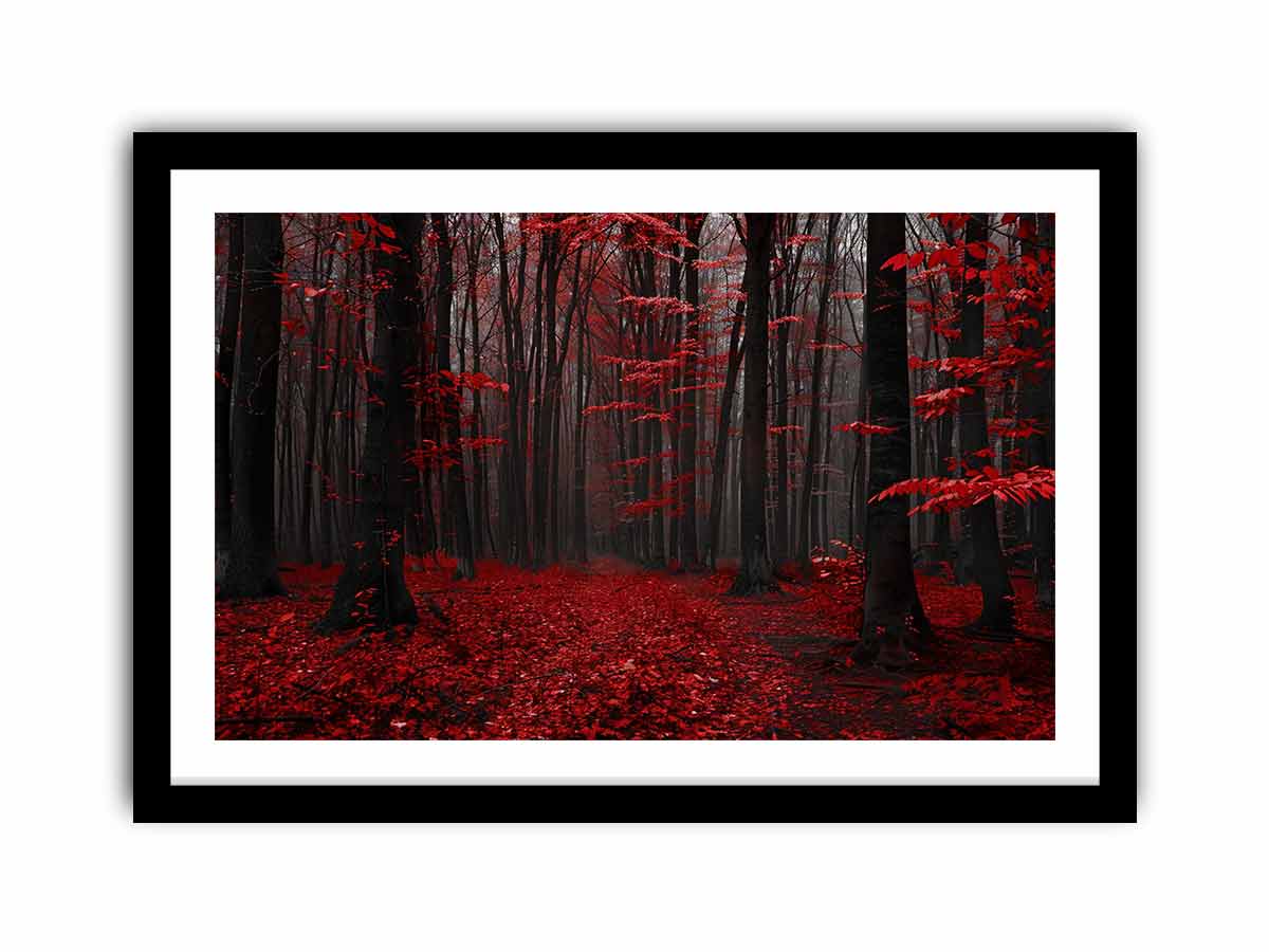 Red Trees  Art Print