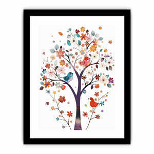 Birds On Tree  Art Print