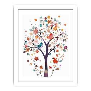Birds On Tree Streched canvas