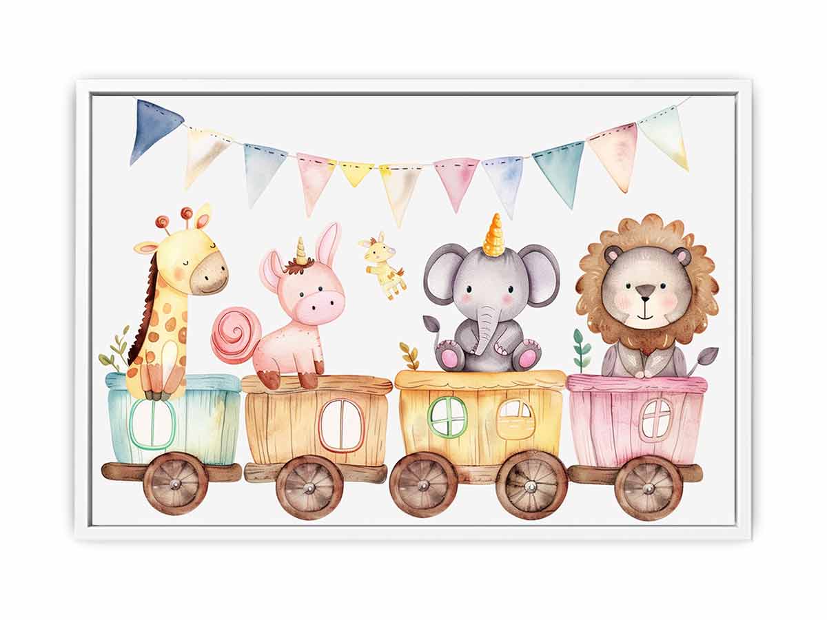 Kids Train  Framed Print