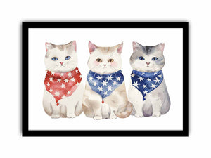 3 Cats   Art Print