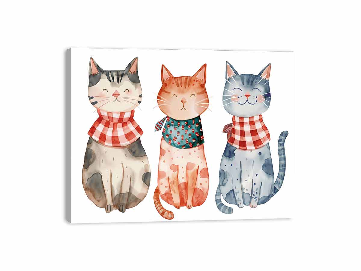3 Cats  Canvas Print