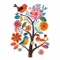 Cute Flower Birds