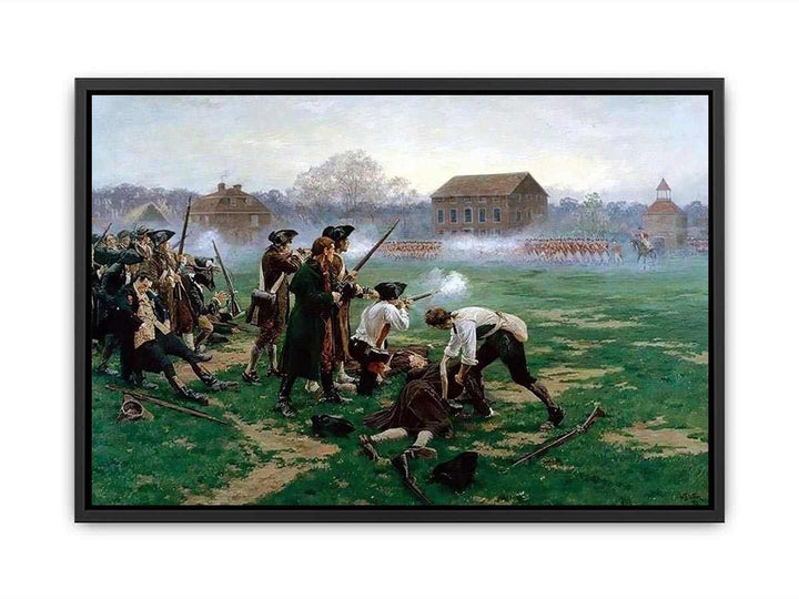 The Battle of Lexington, 19th April 1775 Canvas Print