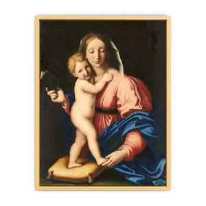 Madonna and Child Painting  by Giovanni Battista Streched canvas