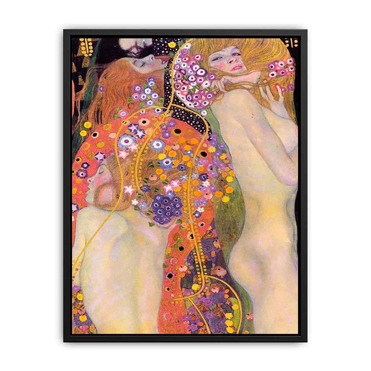 Water Serpents by Gustav Klimt Canvas Print