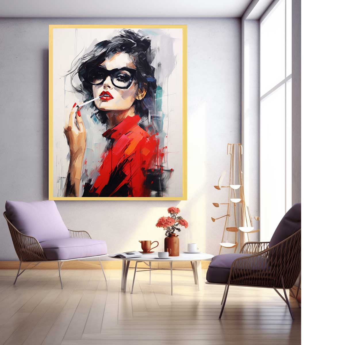 Crimson Haze Painting