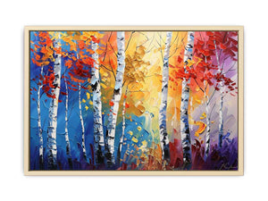 Birch Trees Painting  Art Print