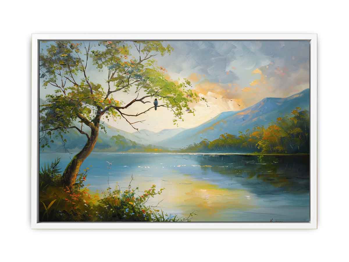 Forest River Painting Framed Print