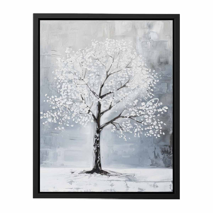 White Tree Painting  Canvas Print