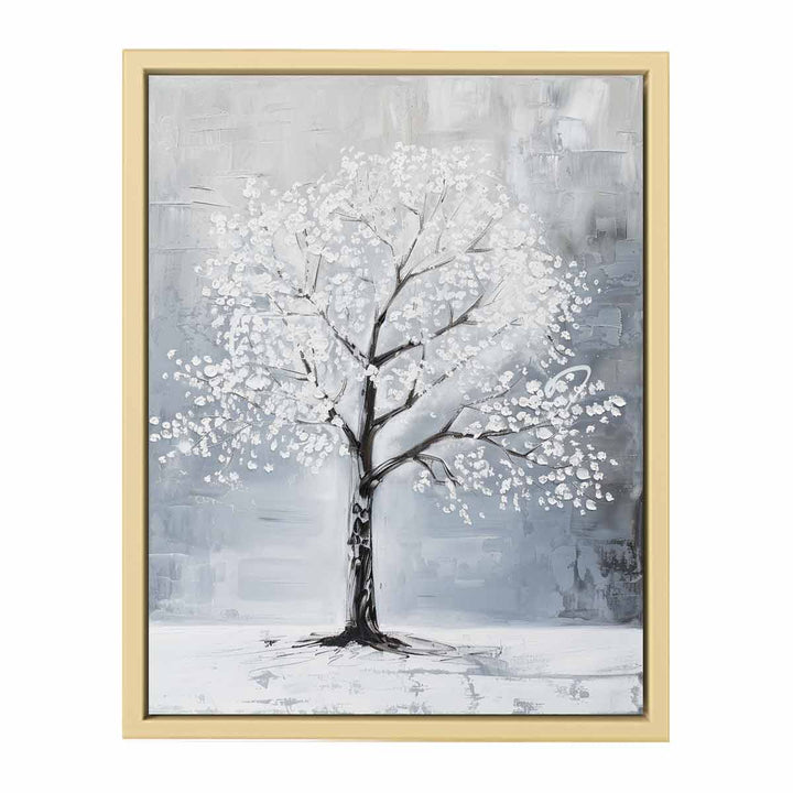 White Tree Painting  Art Print