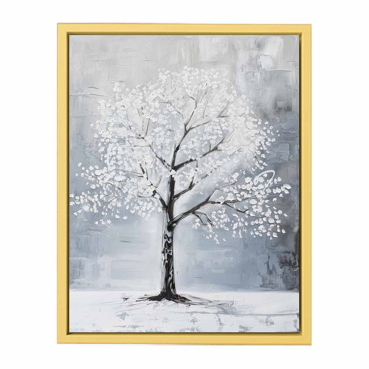 White Tree Painting  Streched canvas