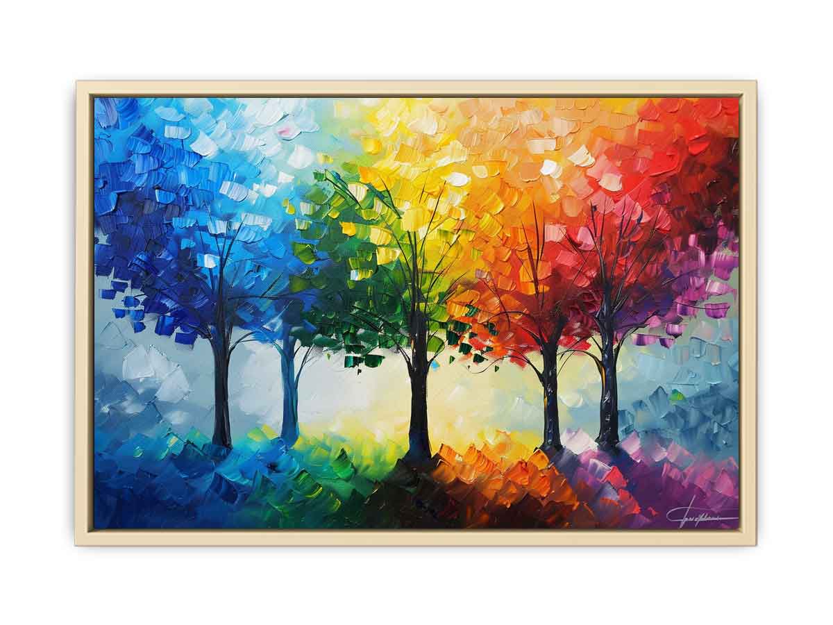 Colorfull Trees Painting  Art Print