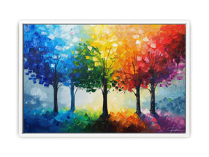 Colorfull Trees Painting Framed Print