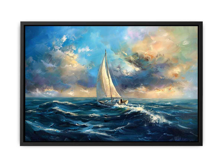 Sailing Boat Painting  Canvas Print