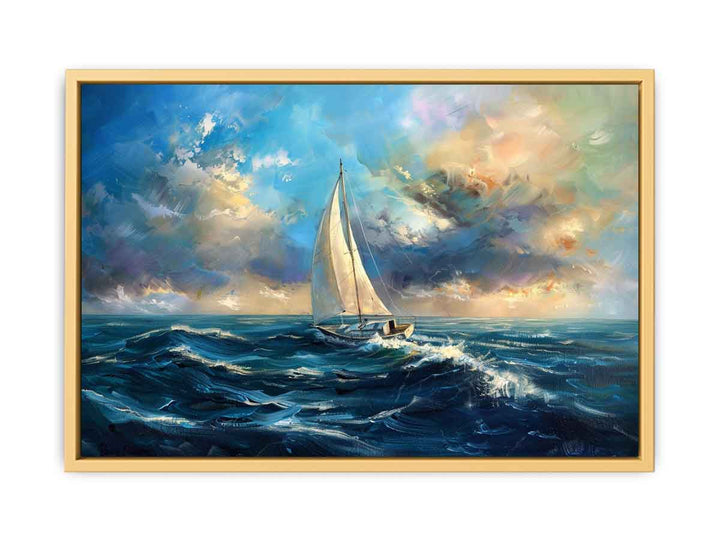 Sailing Boat Painting  Streched canvas