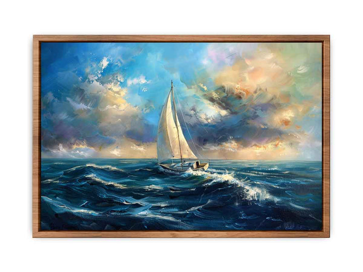 Sailing Boat Painting Poster