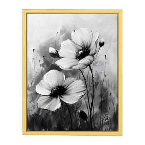 Black and white Flower Painting  Streched canvas
