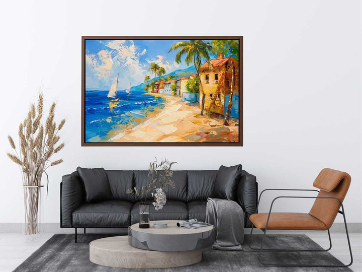 Beach town Painting
